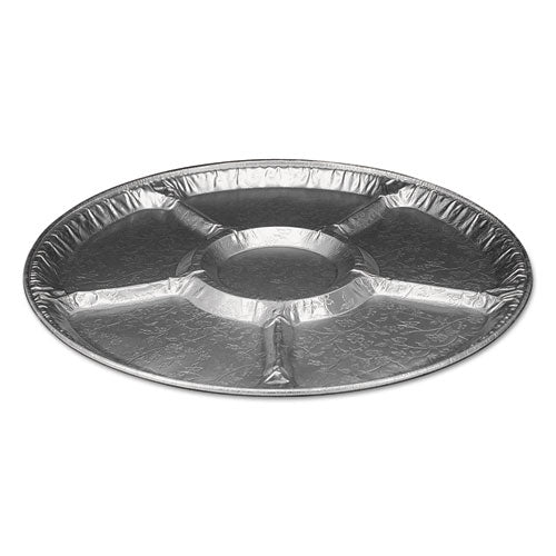 Aluminum Lazy Susan, 6 Compartments, 18" Diameter x 0.94"h, 25/Carton