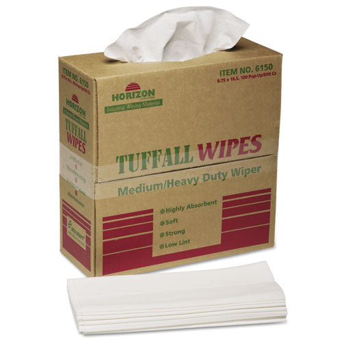 7920015122413, SKILCRAFT, Tuffall Wipes, 1-Ply, 9.75 x 16.75, White, 100/Box