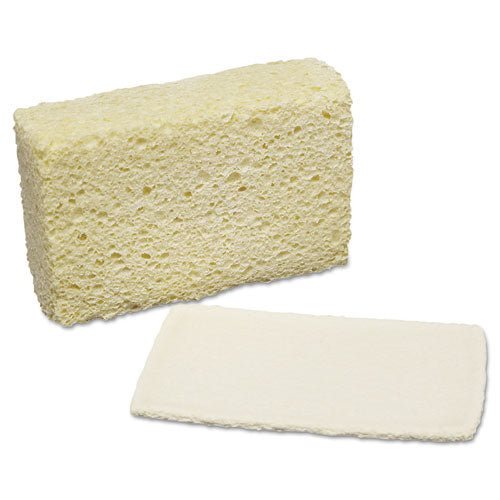 7920002402555, SKILCRAFT, Natural Cellulose Sponge, 3.63 x 5.75, 1.75" Thick, Natural, 12/Pack