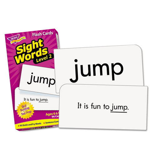 Skill Drill Flash Cards, Sight Words Set 2, 3 x 6, Black and White, 97/Set