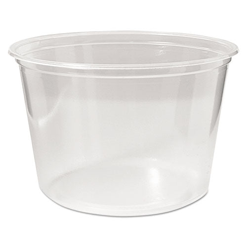 Microwavable Deli Containers, 16 oz, 4.6 Diameter x 3 h, Clear, Plastic, 500/Carton