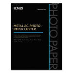 Professional Media Metallic Luster Photo Paper, 10.5 mil, 8.5 x 11, White, 25/Pack