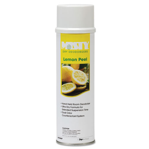 Handheld Air Deodorizer, Lemon Peel, 10 oz Aerosol Spray, 12/Carton