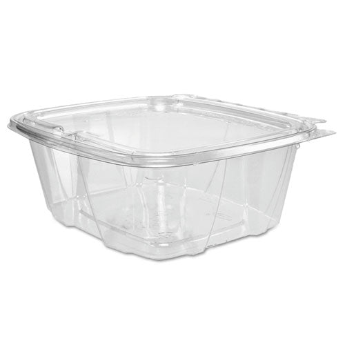 ClearPac SafeSeal rPET Tamper-Resistant Container, ProPlanet Seal, Flat Lid, 32oz, 6.4 x 2.6 x 7.1, Clear, 100/Bag, 2 Bags/CT