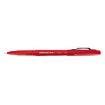 Porous Point Pen, Stick, Medium 0.7 mm, Red Ink, Red Barrel, Dozen