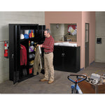 Assembled Jumbo Steel Storage Cabinet, 48w x 24d x 78h, Black