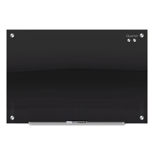 Infinity Glass Marker Board, 72 x 48, Black Surface