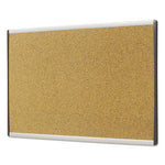 ARC Frame Cubicle Cork Board, 30 x 18, Tan Surface, Silver Aluminum Frame