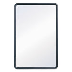 Contour Dry Erase Board, 24 x 18, Melamine White Surface, Black Plastic Frame