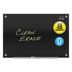 Infinity Glass Marker Board, 72 x 48, Black Surface