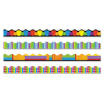 Terrific Trimmers Border Variety Set, 2.25" x 39", Collage, Assorted Colors/Designs, 48/Set