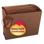 TUFF Expanding Open-Top Stadium File, 31 Sections, 1/31-Cut Tabs, Letter Size, Redrope