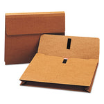 Expanding Wallet with Hook and Loop Closure, 2" Expansion, 1 Section, Hook/Loop Closure, Letter Size, Redrope