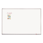 Porcelain Magnetic Whiteboard, 96 x 48, White Surface, Silver Aluminum Frame