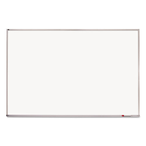 Porcelain Magnetic Whiteboard, 96 x 48, White Surface, Silver Aluminum Frame