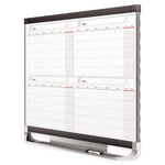 Prestige 2 Magnetic Total Erase Four-Month Calendar, 36 x 24, White Surface, Graphite Fiberboard/Plastic Frame