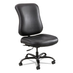 Optimus High Back Big and Tall Chair, Vinyl, Supports Up to 400 lb, 19" to 22" Seat Height, Black