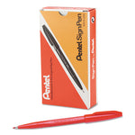 Sign Pen Fine Point Color Marker, Extra-Fine Bullet Tip, Red, Dozen