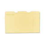 Top Tab File Folders, 1/3-Cut Tabs: Assorted, Letter Size, 0.75" Expansion, Manila, 100/Box