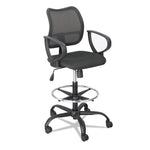 Vue Series Mesh Extended-Height Chair, Supports Up to 250 lb, 23" to 33" Seat Height, Black Fabric