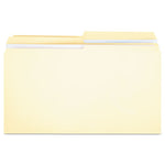 Double-Ply Top Tab Manila File Folders, 1/2-Cut Tabs: Assorted, Legal Size, 0.75" Expansion, Manila, 100/Box