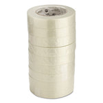 190# Medium Grade Filament Tape, 3" Core, 24 mm x 54.8 m, Clear