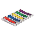 Arrow 0.5" Page Flags, Blue/Green/Purple/Red/Yellow, 20/Color, 100/Pack