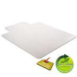 SuperMat Frequent Use Chair Mat for Medium Pile Carpet, 45 x 53, Wide Lipped, Clear