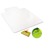 EconoMat Occasional Use Chair Mat, Low Pile Carpet, Flat, 36 x 48, Lipped, Clear