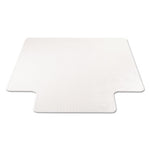 SuperMat Frequent Use Chair Mat for Medium Pile Carpet, 45 x 53, Wide Lipped, Clear