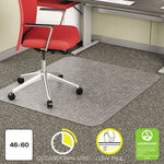 EconoMat Occasional Use Chair Mat, Low Pile Carpet, Flat, 46 x 60, Rectangle, Clear