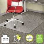 EconoMat Occasional Use Chair Mat, Low Pile Carpet, Flat, 36 x 48, Lipped, Clear