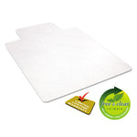 EconoMat All Day Use Chair Mat for Hard Floors, Flat Packed, 45 x 53, Wide Lipped, Clear