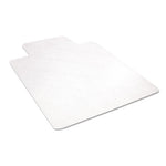 EconoMat All Day Use Chair Mat for Hard Floors, Flat Packed, 45 x 53, Wide Lipped, Clear