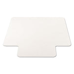 EconoMat All Day Use Chair Mat for Hard Floors, Flat Packed, 36 x 48, Lipped, Clear