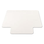 EconoMat All Day Use Chair Mat for Hard Floors, Flat Packed, 45 x 53, Wide Lipped, Clear