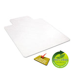 EconoMat All Day Use Chair Mat for Hard Floors, Flat Packed, 36 x 48, Lipped, Clear