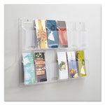 Reveal Clear Literature Displays, 12 Compartments, 30w x 2d x 20.25h, Clear