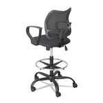 Vue Series Mesh Extended-Height Chair, Supports Up to 250 lb, 23" to 33" Seat Height, Black Fabric