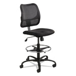 Vue Series Mesh Extended-Height Chair, Supports Up to 250 lb, 23" to 33" Seat Height, Black Fabric