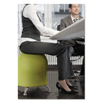 Zenergy Ball Chair, Backless, Supports Up to 250 lb, Grass Fabric Seat, Silver Base