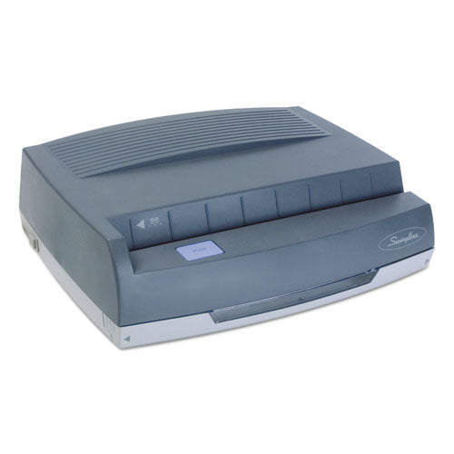 50-Sheet 350MD Electric Three-Hole Punch, 9/32" Holes, Gray