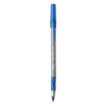 Round Stic Grip Xtra Comfort Ballpoint Pen, Easy-Glide, Stick, Medium 1.2 mm, Blue Ink, Gray/Blue Barrel, Dozen