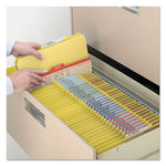 6-Section Pressboard Top Tab Pocket Classification Folders, 6 SafeSHIELD Fasteners, 2 Dividers, Legal Size, Yellow, 10/Box