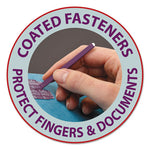End Tab Pressboard Classification Folders, Six SafeSHIELD Fasteners, 2" Expansion, 2 Dividers, Letter Size, Blue, 10/Box