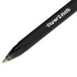 ComfortMate Ultra Ballpoint Pen, Retractable, Fine 0.8 mm, Black Ink, Black Barrel, Dozen