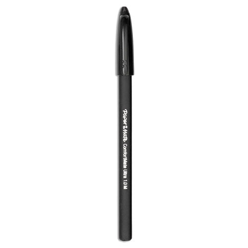 ComfortMate Ultra Ballpoint Pen, Stick, Medium 1 mm, Black Ink, Black Barrel, Dozen