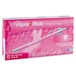 “Write for Hope” Edition FlexGrip Elite Ballpoint Pen, Retractable, Medium 1 mm, Black Ink, Pink Barrel, Dozen