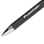 FlexGrip Elite Ballpoint Pen, Retractable, Fine 0.8 mm, Black Ink, Black Barrel, Dozen