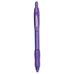 Profile Ballpoint Pen, Retractable, Bold 1.4 mm, Purple Ink, Translucent Purple Barrel, Dozen